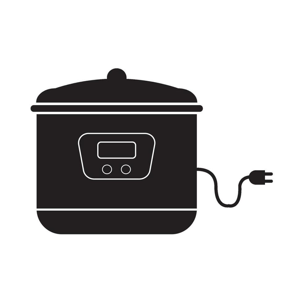 rijst- kookplaat icoon logo vector ontwerp sjabloon