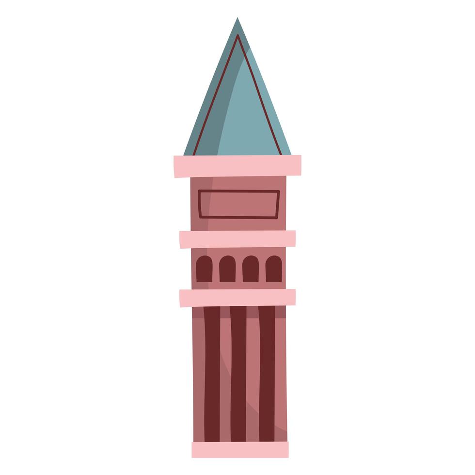 tekenfilm toren bouwen vector