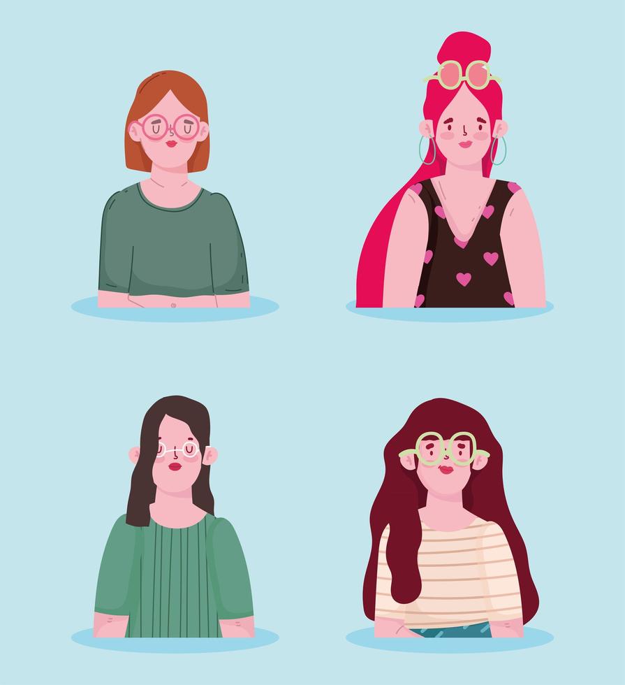 aantal jonge vrouwen vector