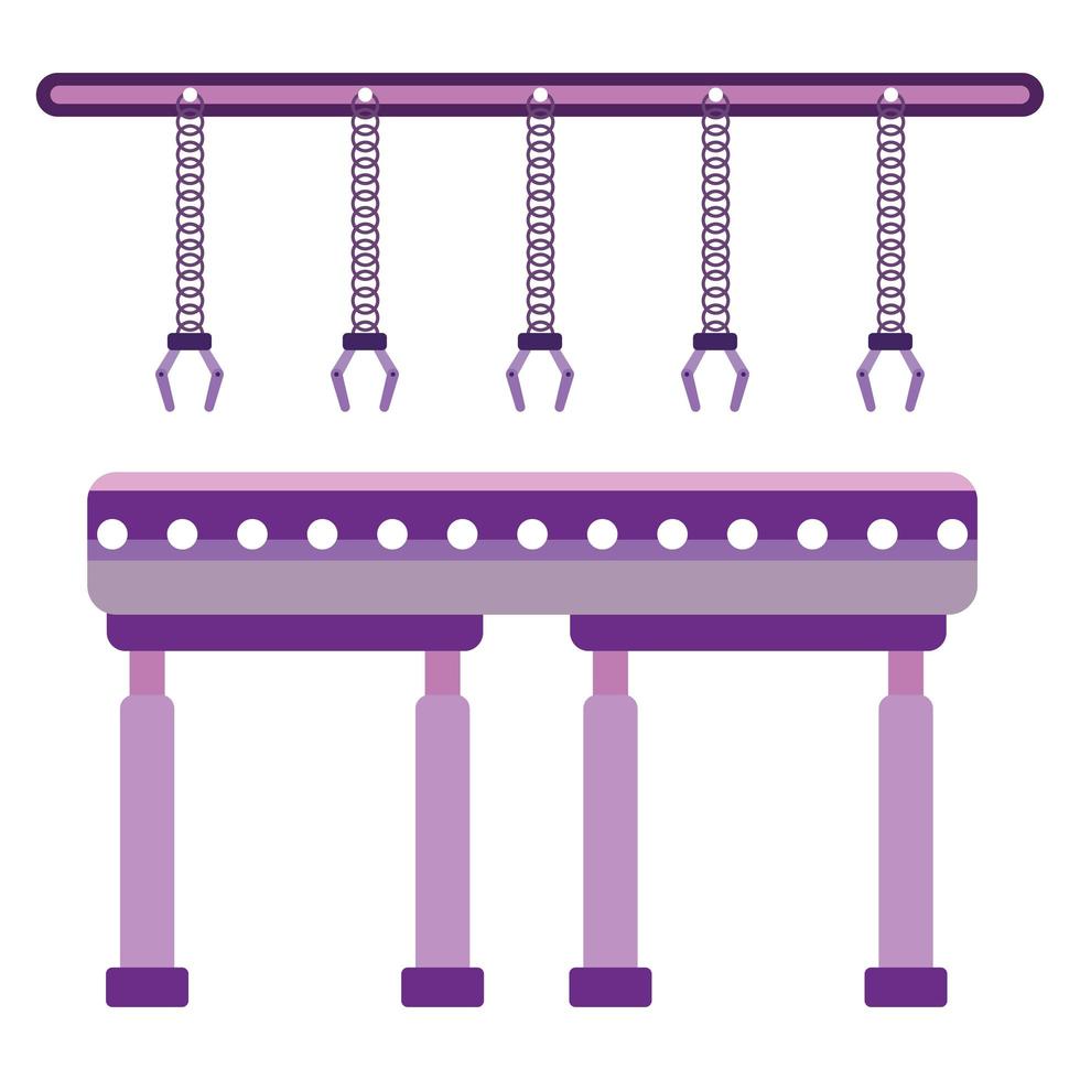 transportband met robotarmen vector