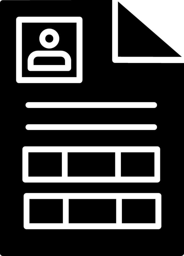 curriculum vitae vector pictogram