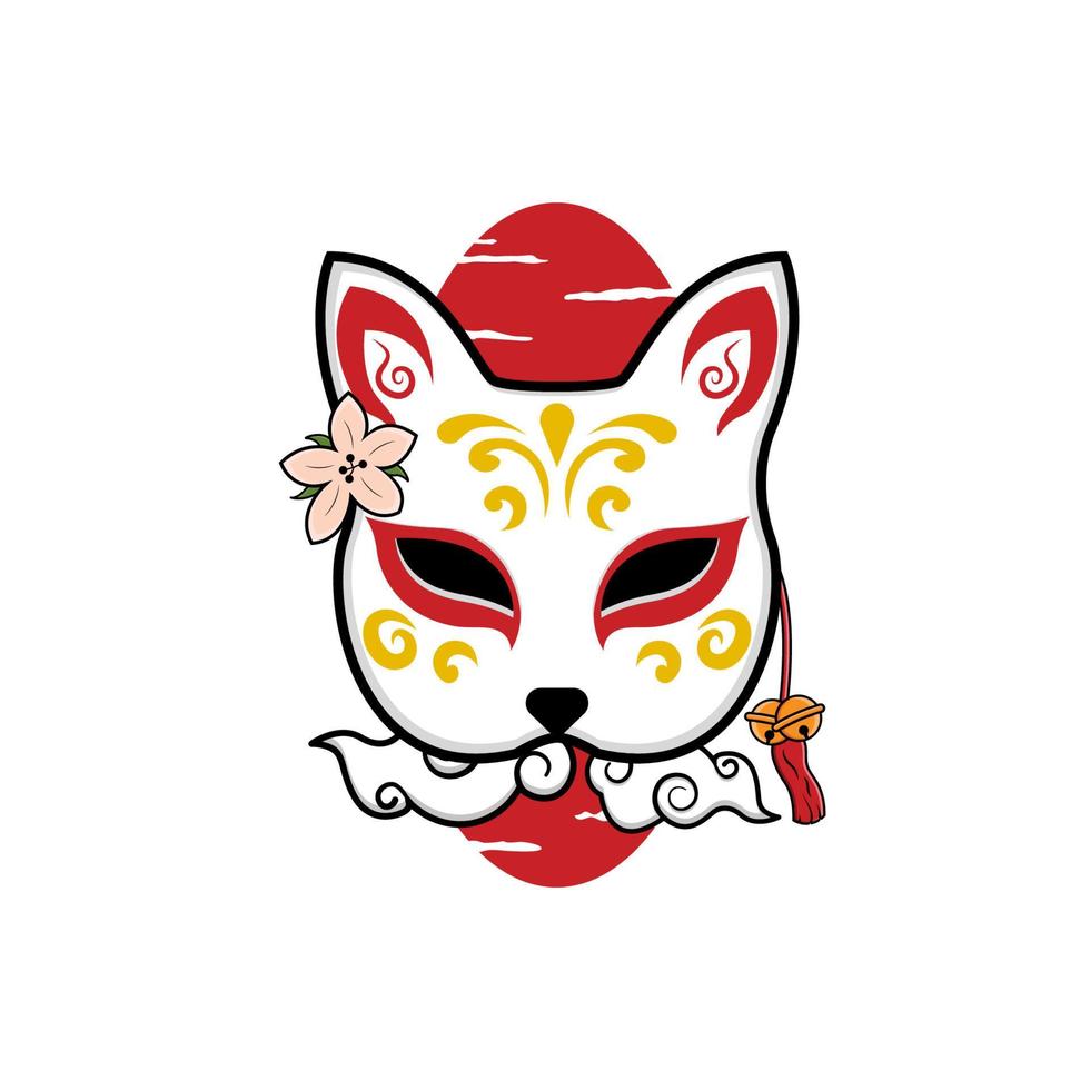 japans kitsune-masker vector