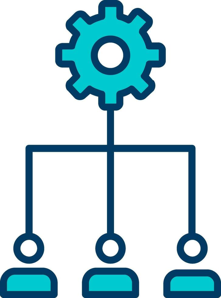 team management vector pictogram