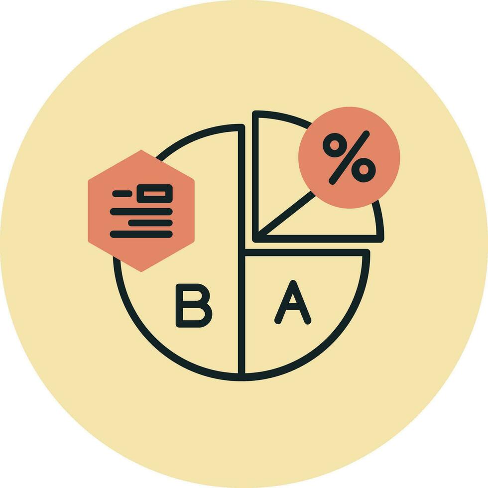 cirkeldiagram vector pictogram