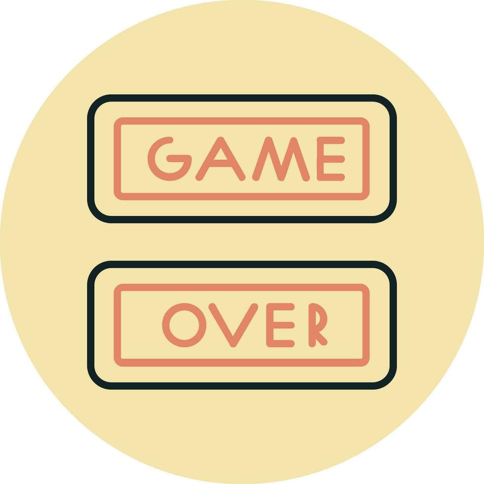 spel over- vector icoon