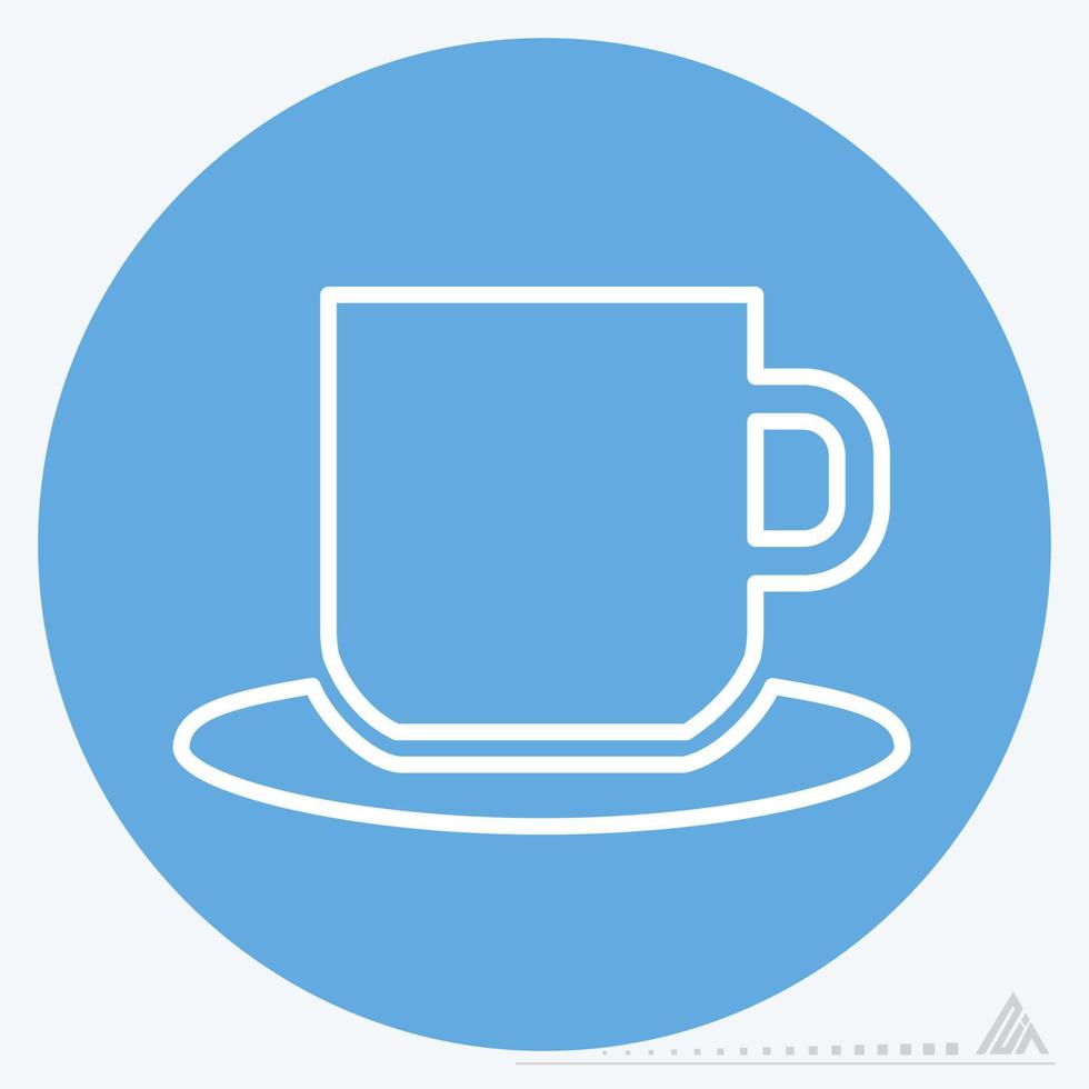 pictogram vector van koffiemok ik - blauwe ogen stijl