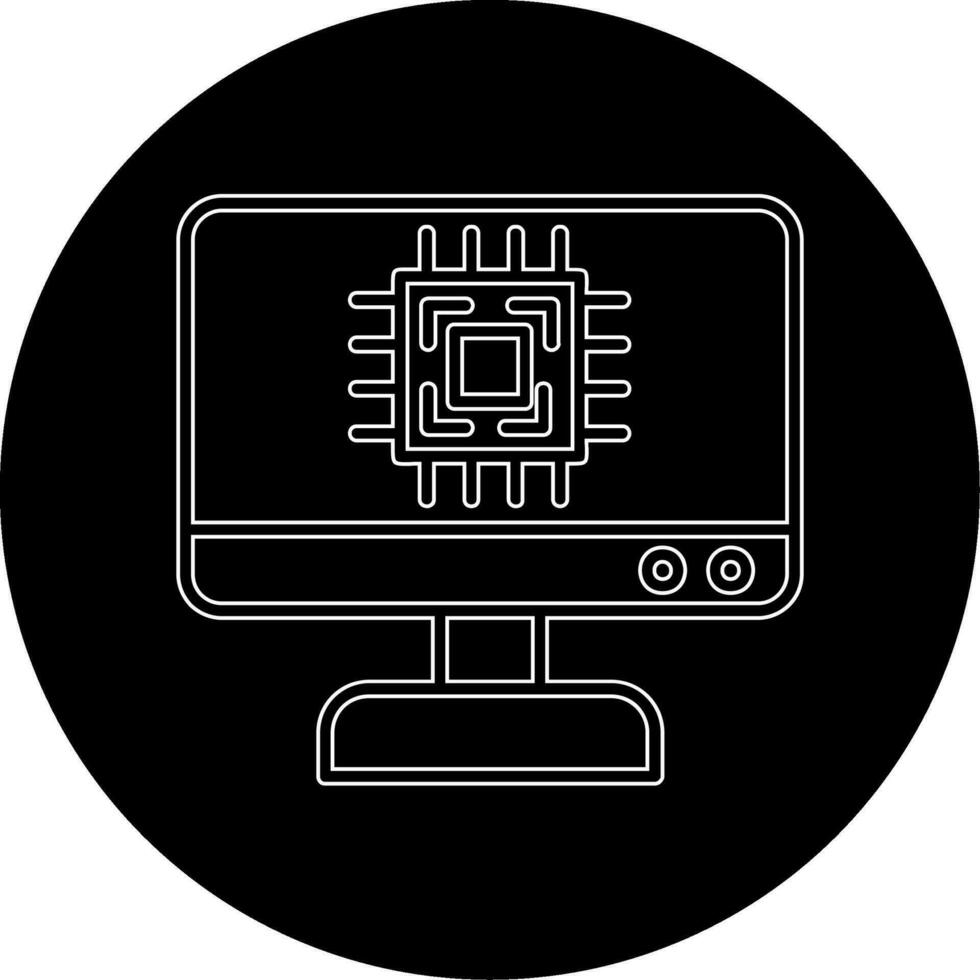 toezicht houden op scherm vector icoon