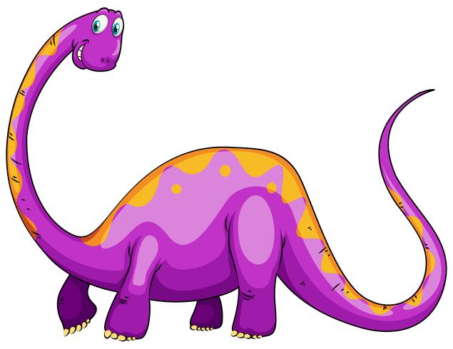 Paarse dinosaurus met lange nek vector