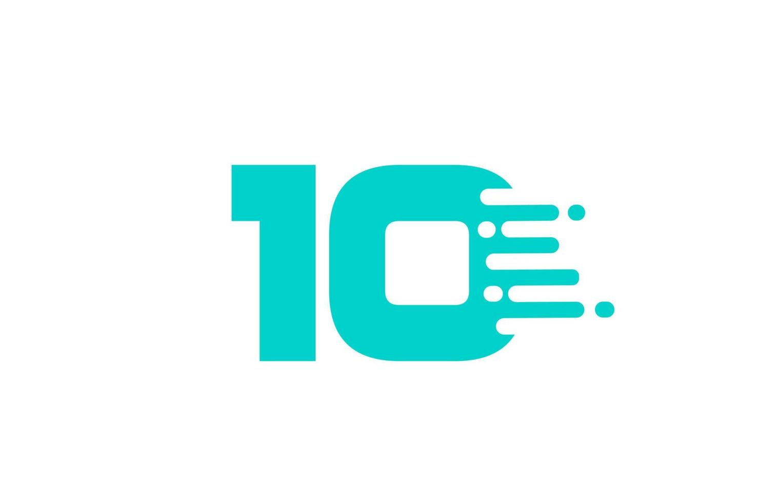 10 nummer logo icoon voor zaken en bedrijf vector