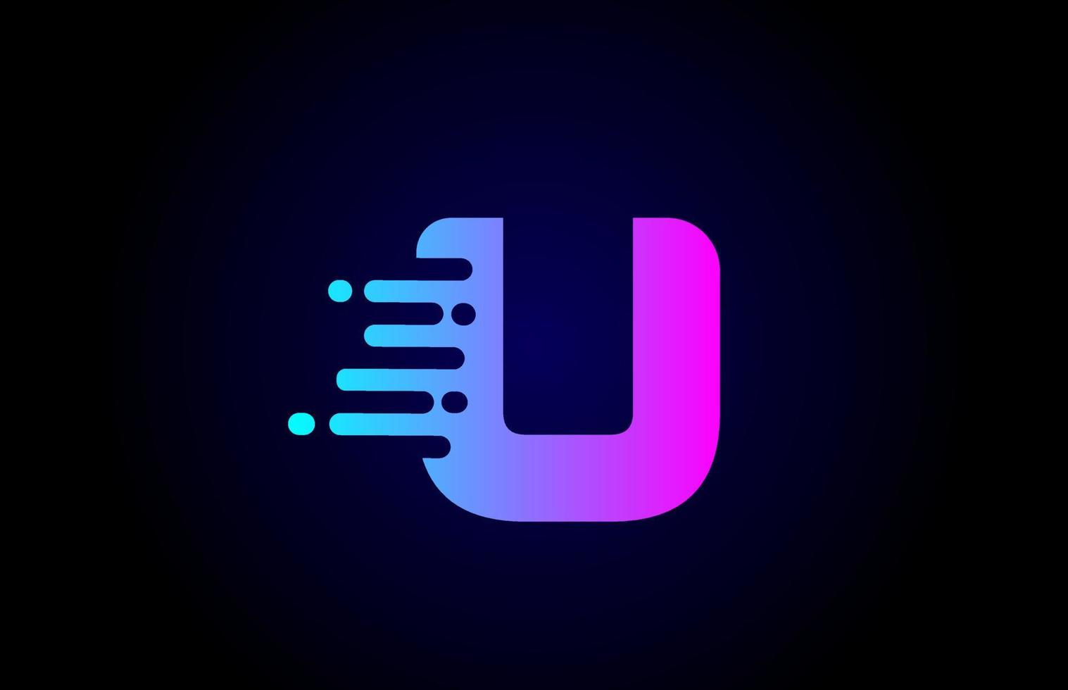 u letter logo icoon voor zaken en bedrijf vector