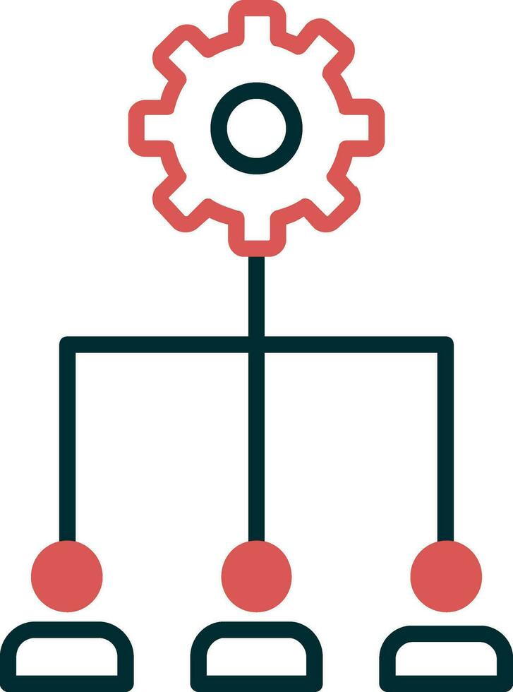 team management vector pictogram