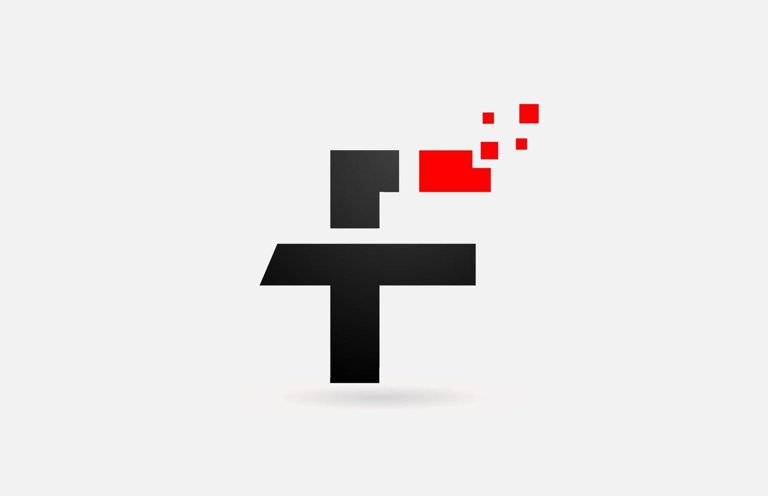 f letter logo icoon voor zaken en bedrijf met eenvoudig zwart-wit stippen ontwerp vector