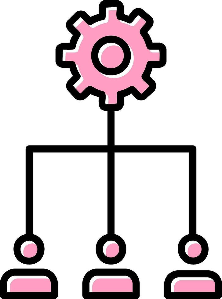 team management vector pictogram