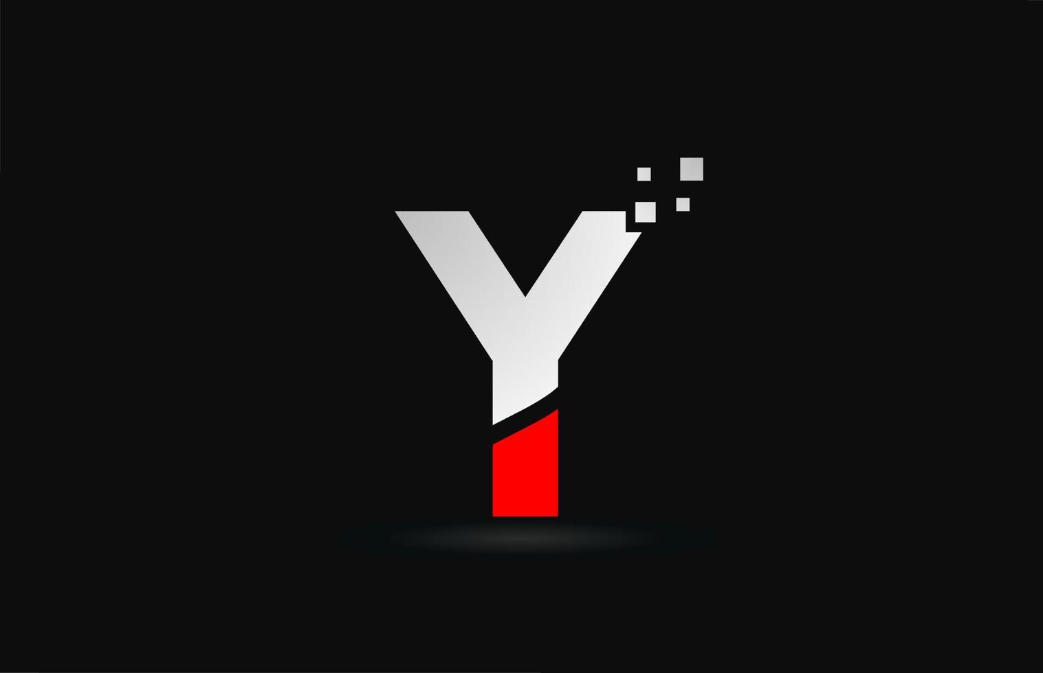 y letter logo icoon voor bedrijf en bedrijf met stippen ontwerp vector