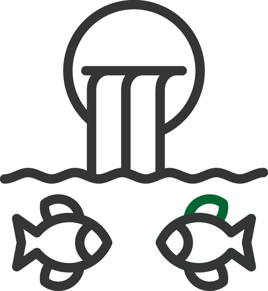 rivier- visvangst creatief icoon ontwerp vector