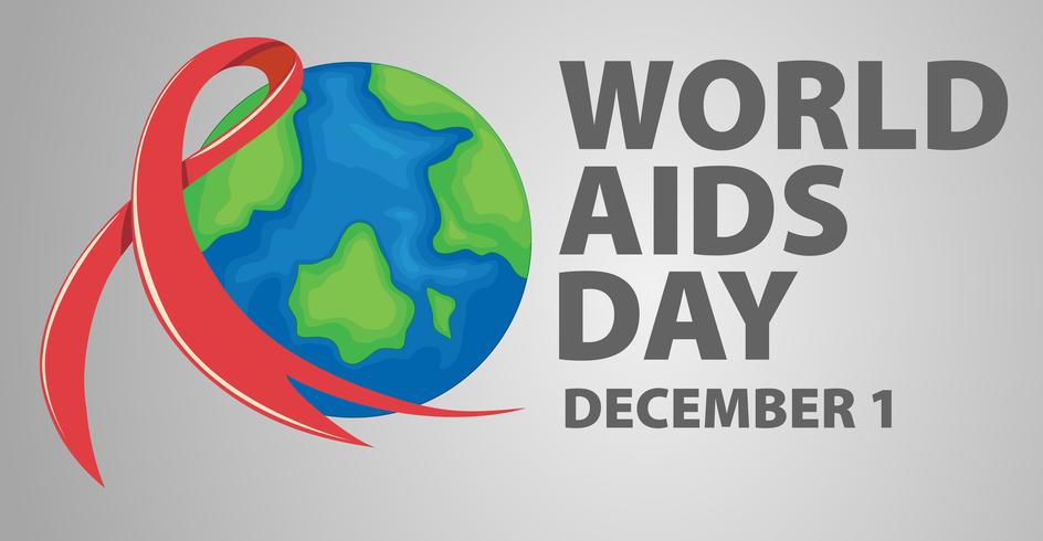 Posterontwerp voor Wereld Aidsdag vector