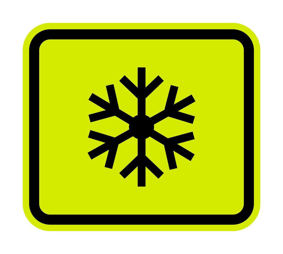 driehoek waarschuwingsbord met sneeuwvlok symbool isoleren op witte achtergrond, vector illustratie eps.10
