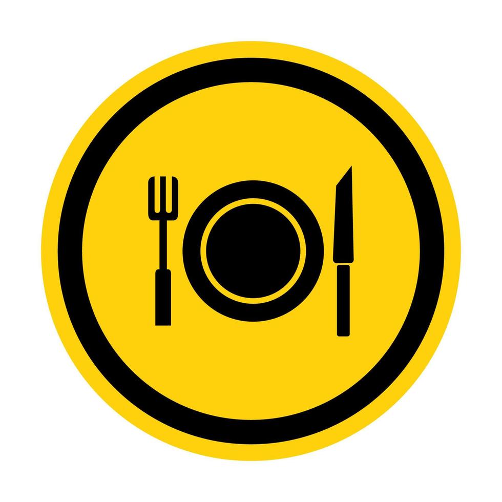 geen eten symbool teken isoleren op witte achtergrond, vector illustratie