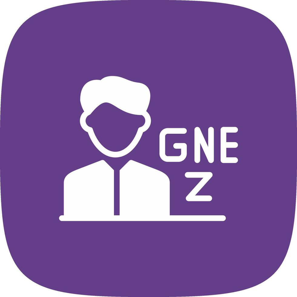 gen z mannetje creatief icoon ontwerp vector