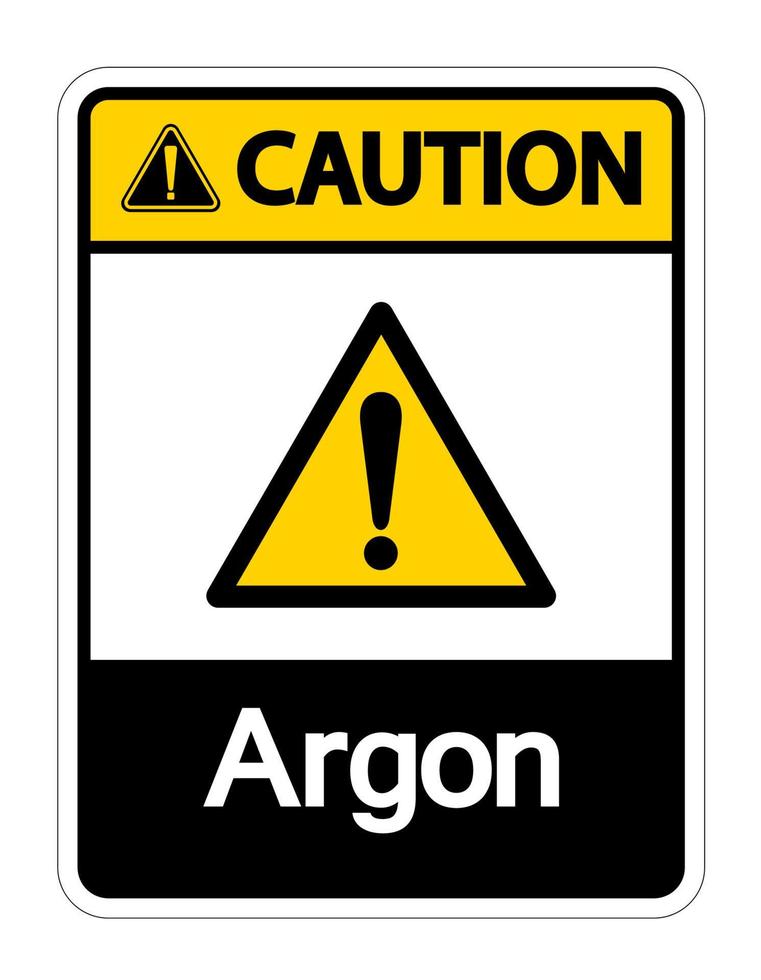 voorzichtigheid argon symbool teken vector