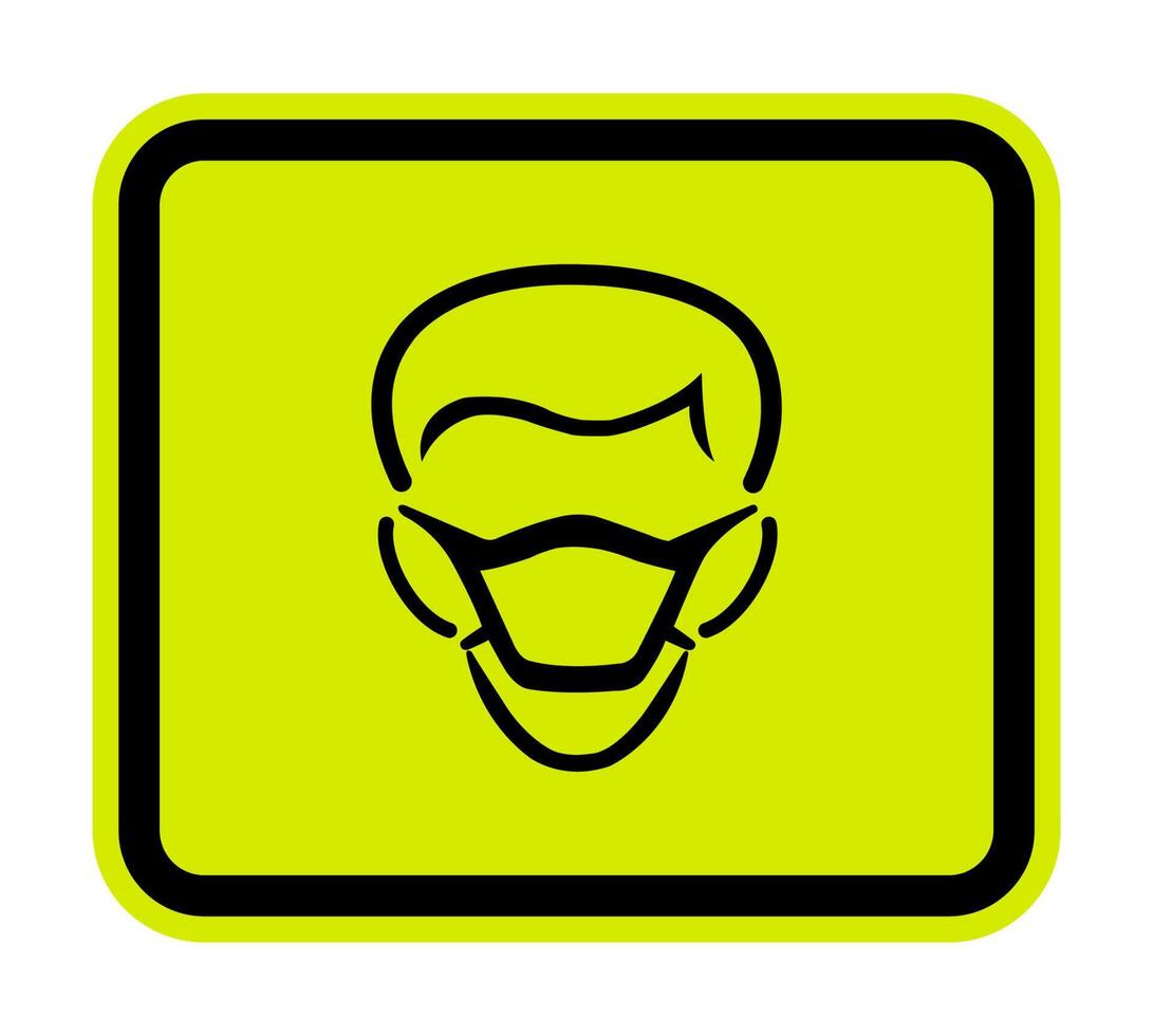 PPE-pictogram. slijtage masker symbool teken isoleren op witte achtergrond, vector illustratie eps.10