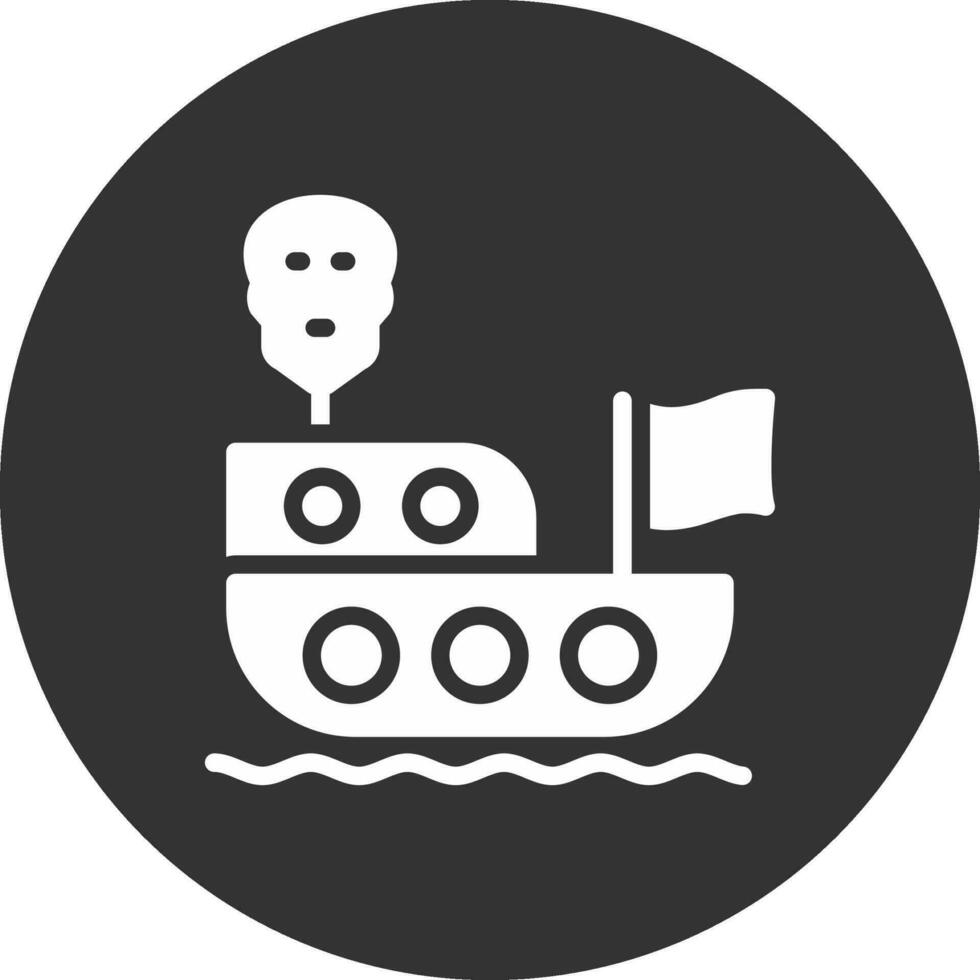 piraten schip creatief icoon ontwerp vector