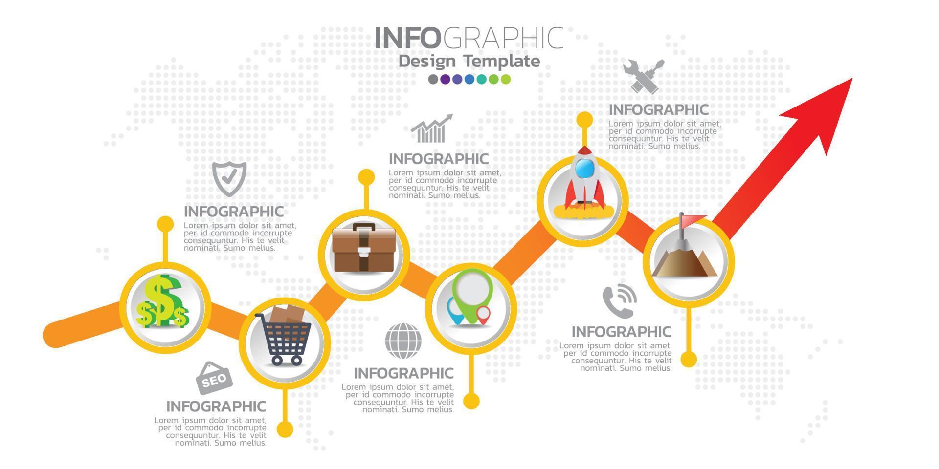 zakelijk infographic sjabloonontwerp met opties vector