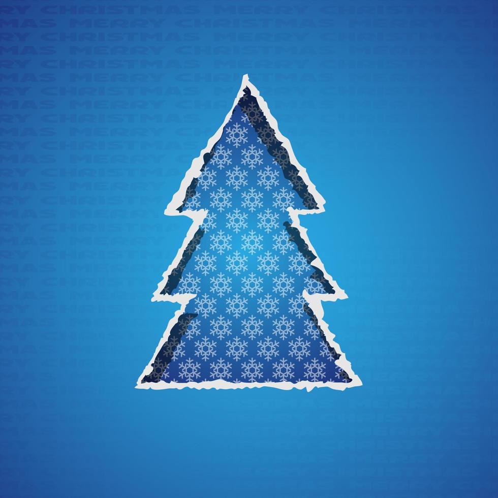 blauwe kerstboom vector