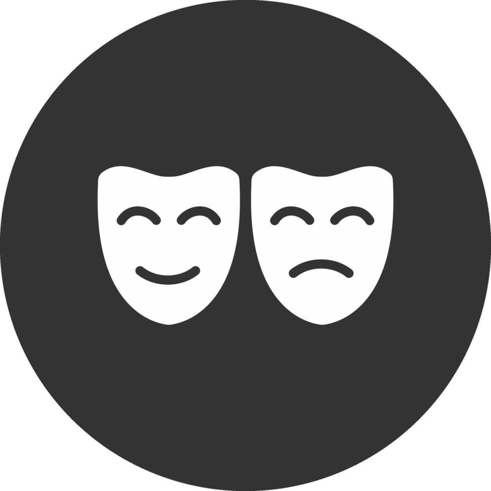 theater maskers creatief icoon ontwerp vector