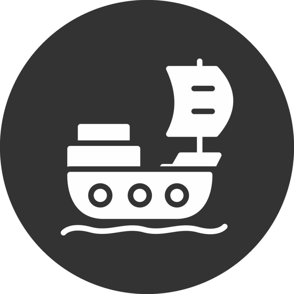 piraat schip creatief icoon ontwerp vector