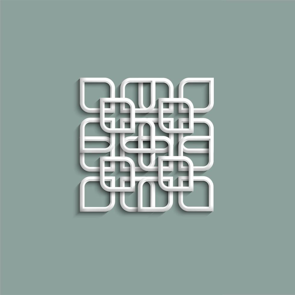 3D-wit patroon in Arabische stijl vector