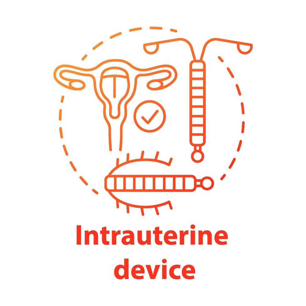 intra-uterien apparaat rood concept icoon vector