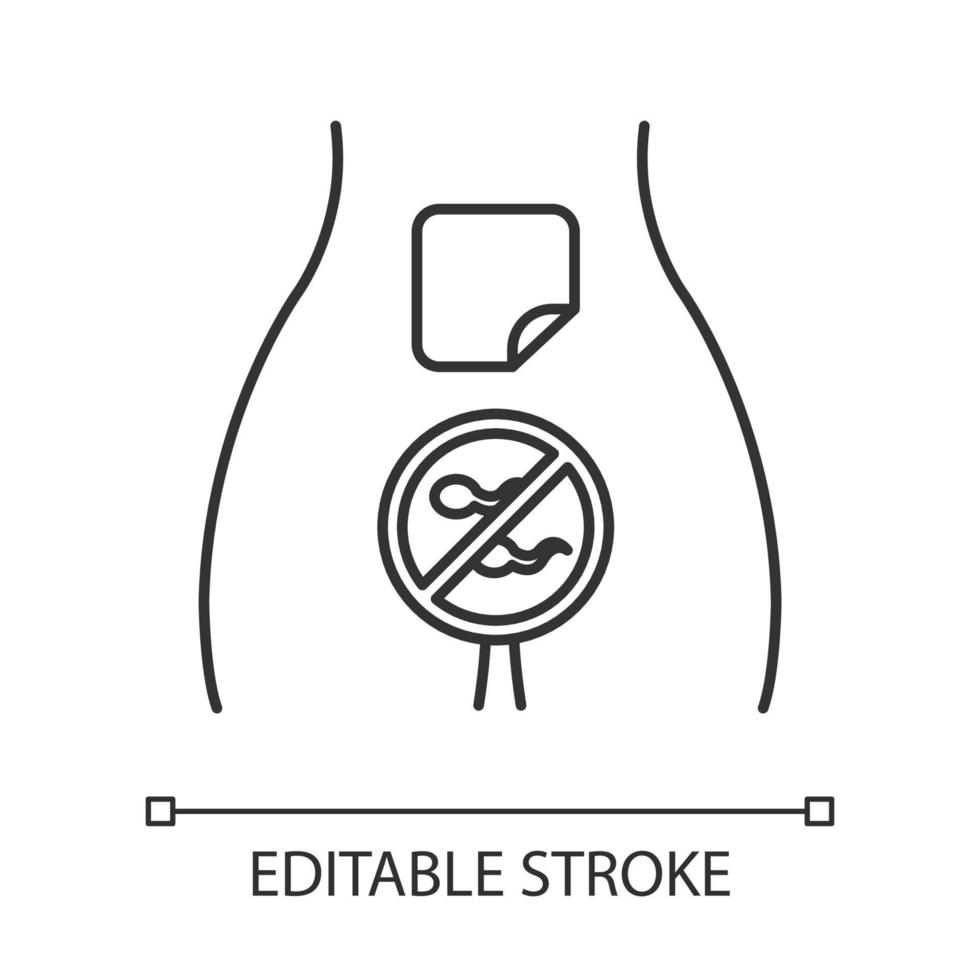 anticonceptiepleister lineaire pictogram vector