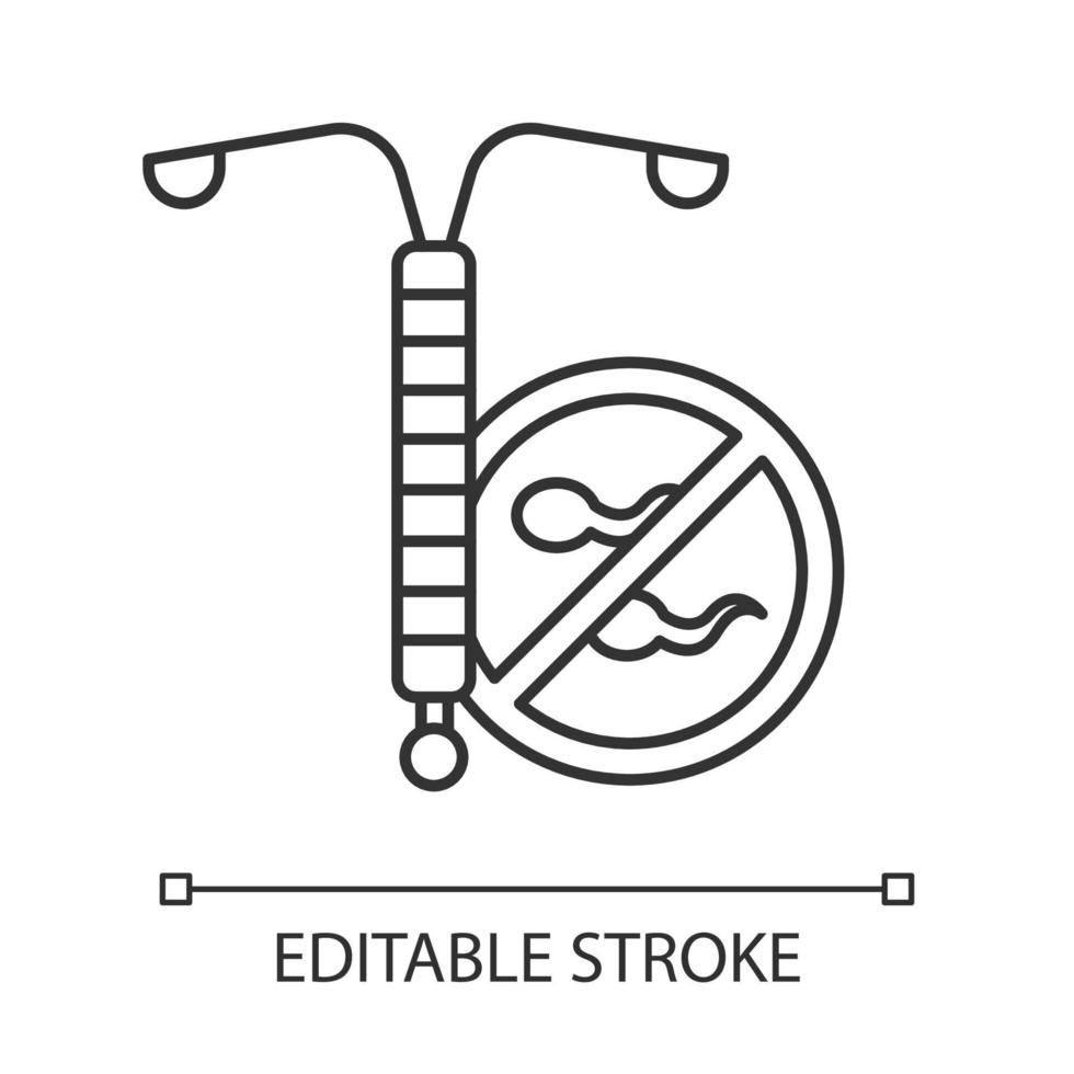 intra-uterien apparaat lineair pictogram vector