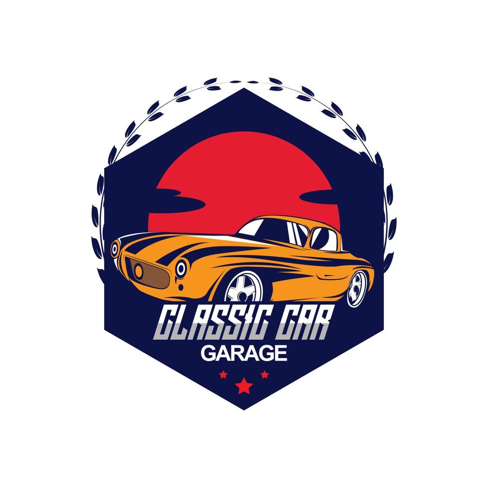 klassieke muscle car vectorlabels vector