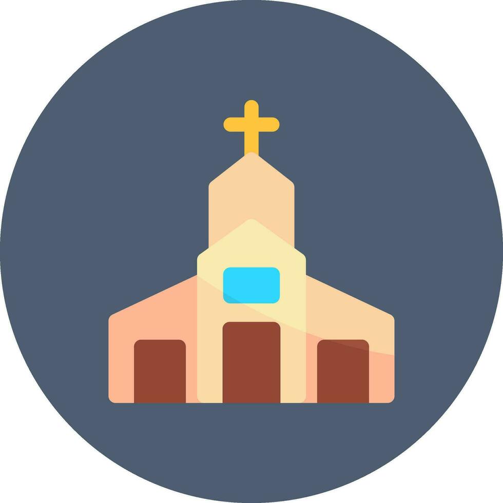 kerk creatief icoon ontwerp vector