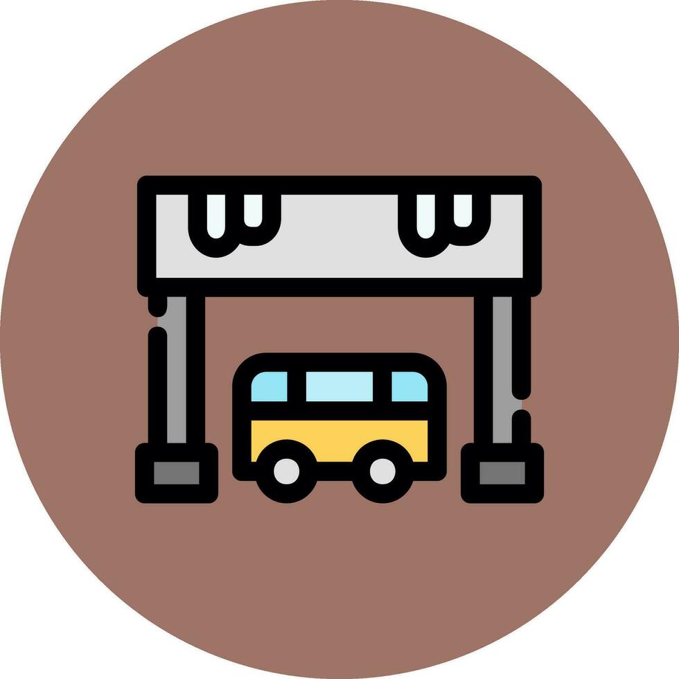 bus hou op creatief icoon ontwerp vector