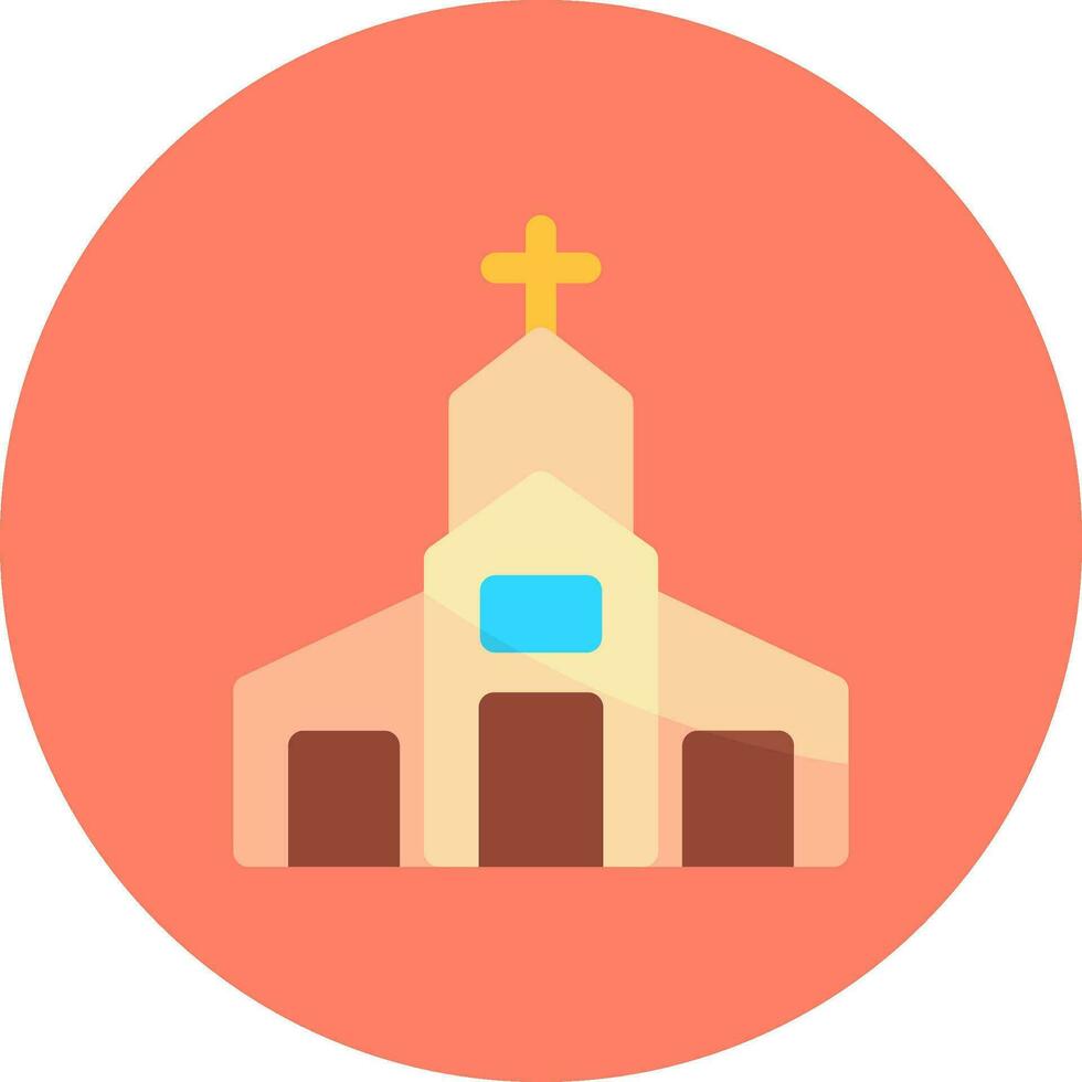 kerk creatief icoon ontwerp vector