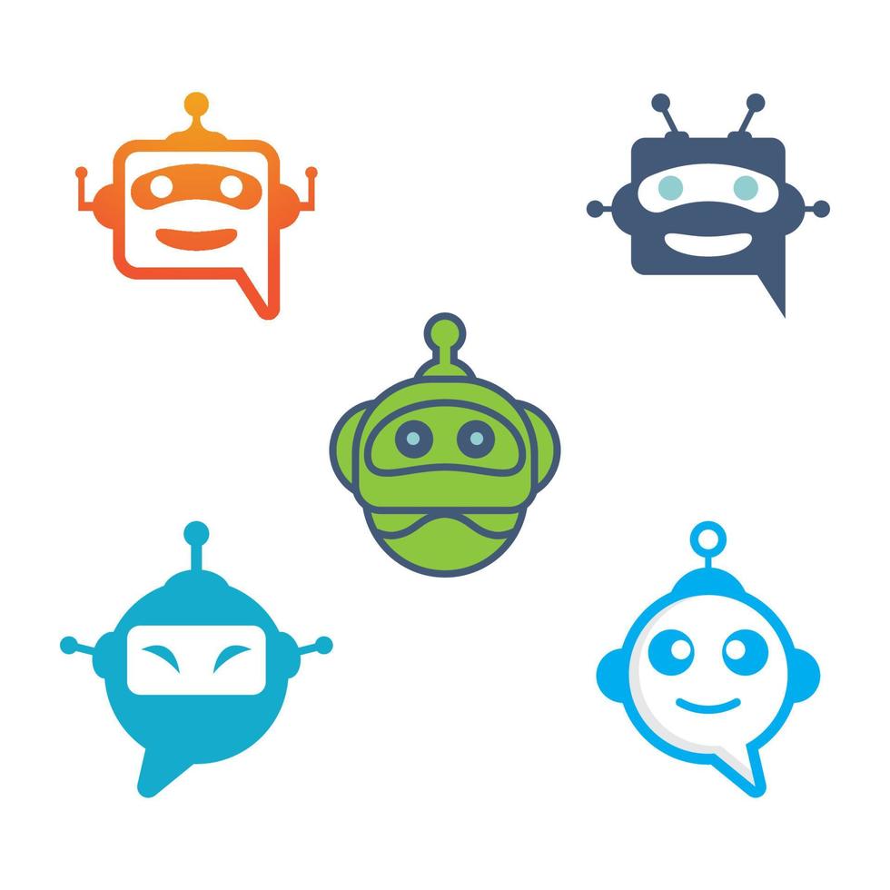 chat bot symbool en logo vector icon