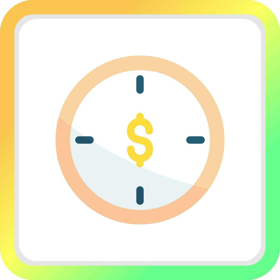 geld uur creatief icoon ontwerp vector