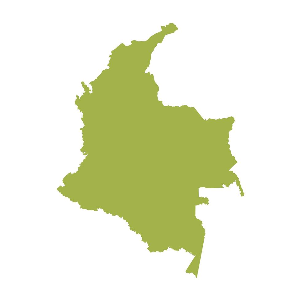 Colombiaanse kaart groen vector