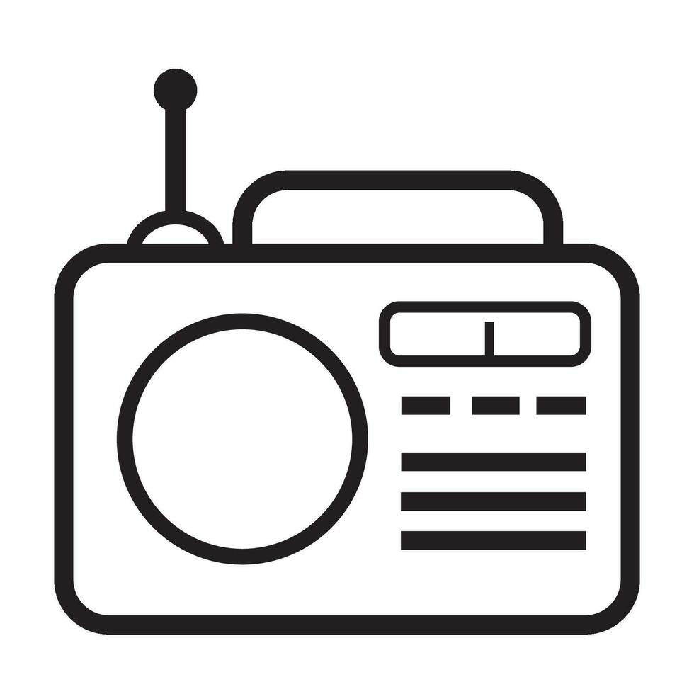 radio icoon logo vector ontwerp sjabloon