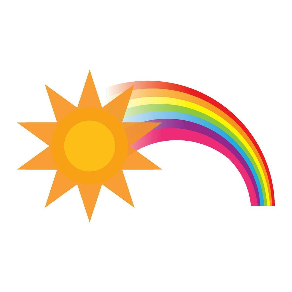 regenboog icoon logo vector ontwerp sjabloon