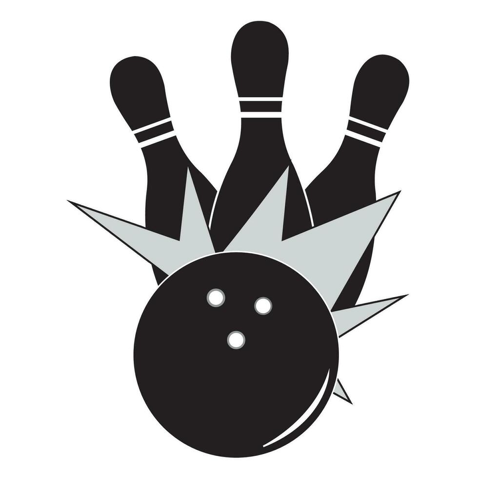 bowling icoon logo vector ontwerp sjabloon