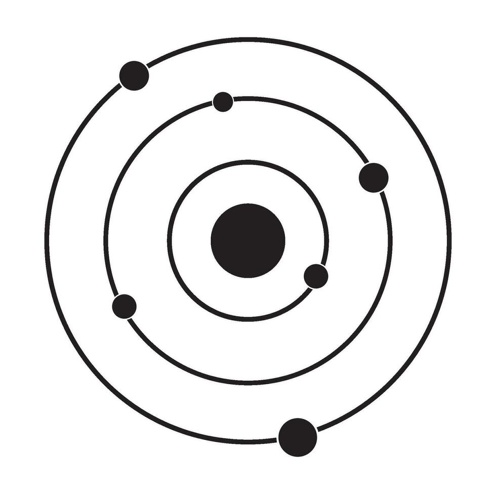 zonne- systeem icoon logo vector ontwerp sjabloon