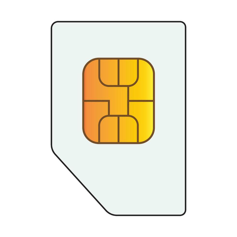 sim kaart icoon logo vector ontwerp sjabloon