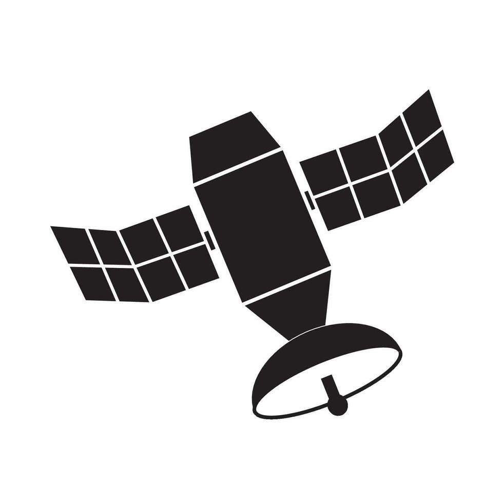 satelliet icoon logo vector ontwerp sjabloon