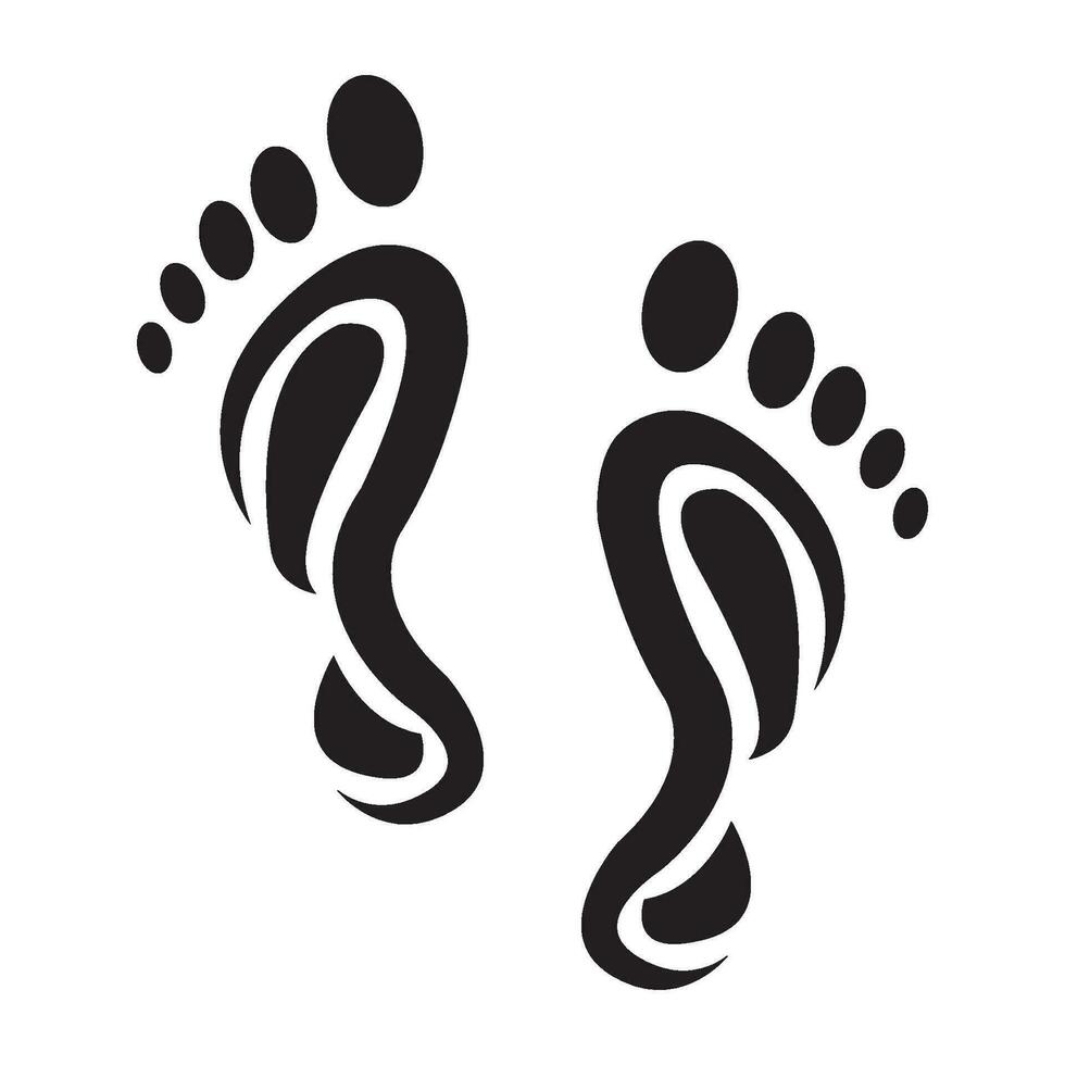 voetafdrukken icoon logo vector ontwerp sjabloon