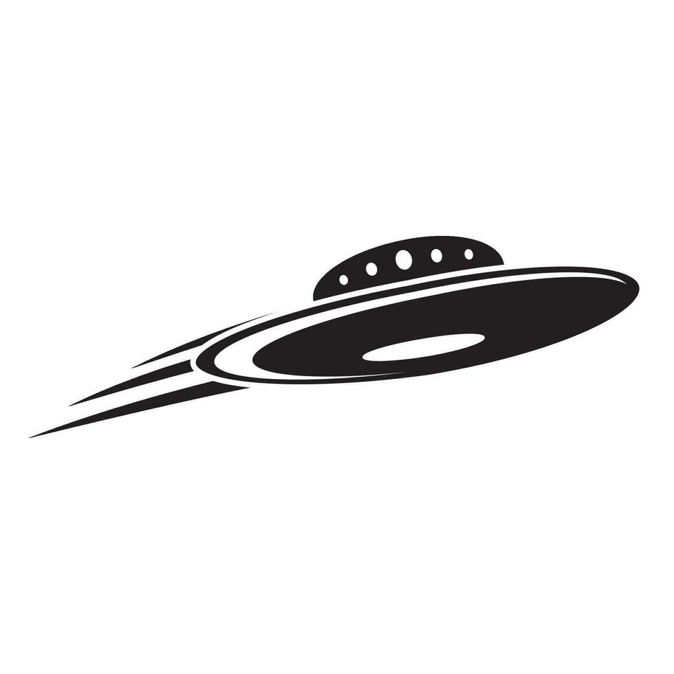 buitenaards wezen ruimteschip icoon logo vector ontwerp sjabloon