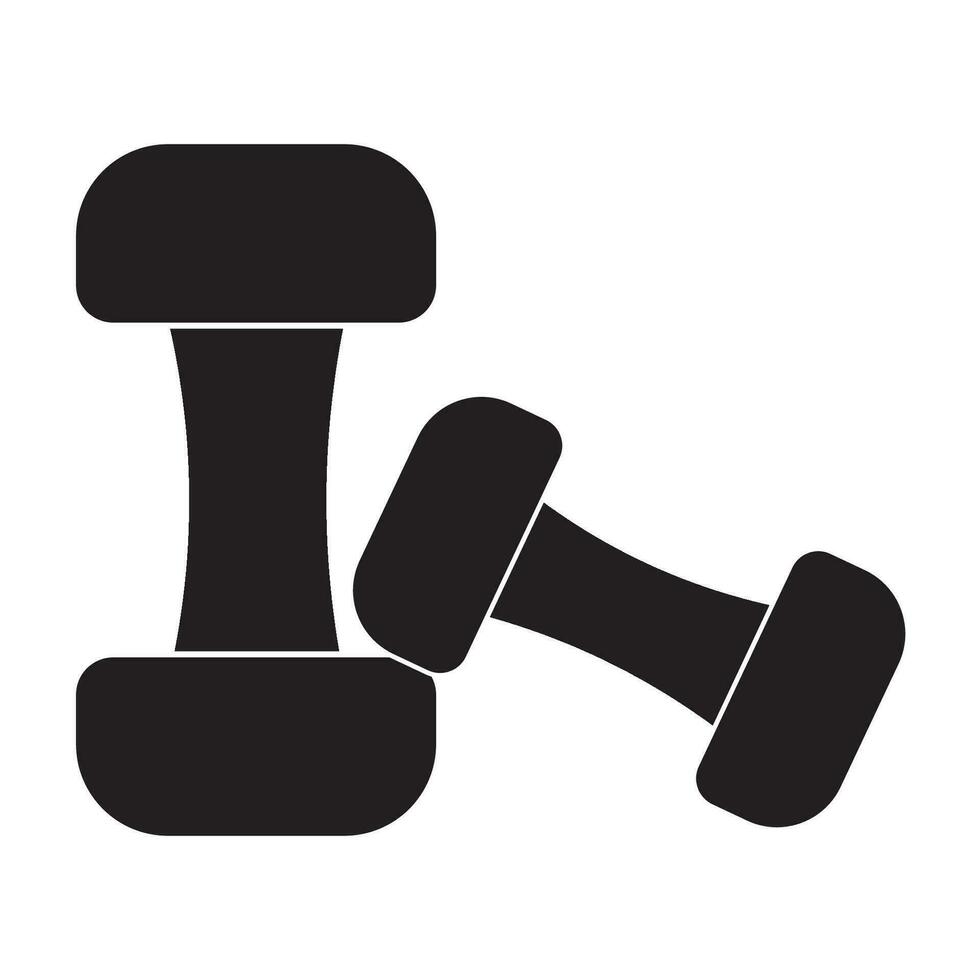 barbell icoon logo vector ontwerp sjabloon